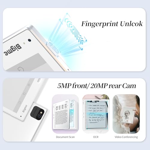 Image of Bigme B10 Color E-Ink eReader Tablet 10.3 inch Epaper Tablet with 8GB +256GB, Fingerprint Unlock, 4G Connectivity, Stylus Pen, Android Ebook Readers Device with Octa Core 2.6Hz, Long Battery Life White1