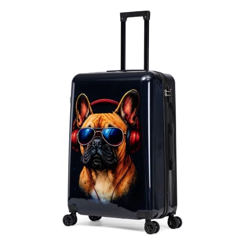Image of InUSA Dog Print 28-Inch Hardside Spinner Luggage Lightweight & TSA Lock