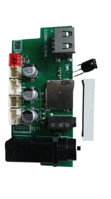 Image of 5V Wireless HI-FI USB /FM /5W+5W Audio Amplifier Bluetooth Circuit Module with Display, Volume, Echo, Mic for Trolley Speaker Decoder Board.
