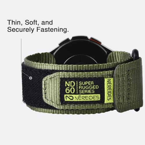 Image of Nereides Compatible with Samsung Galaxy Watch 3 45mm Band, Rugged Nylon Sports Strap with Woven Loop Design, 22mm Tough Replacement Band