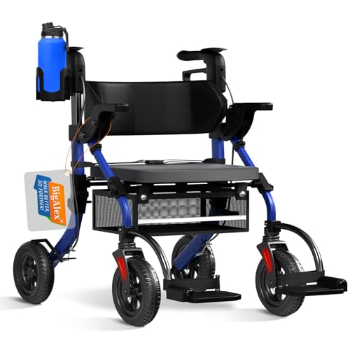 BigAlex Rollator Walkers for Seniors with Wider Seat,Walker...