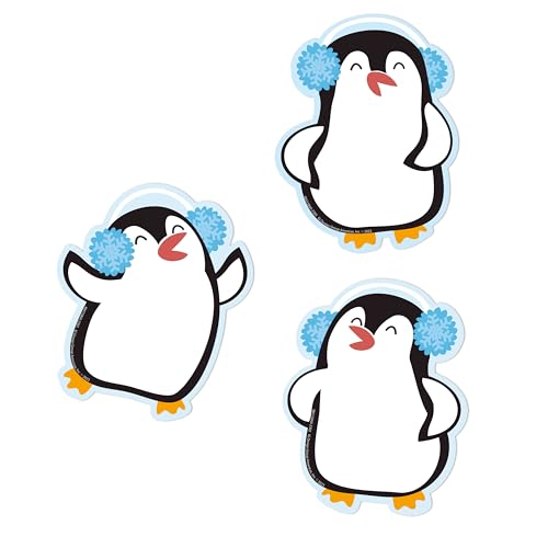 Eureka Penguins Paper Cut-Out Classroom Decorations for Teachers, 36 Pieces - image 1