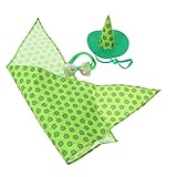 babero verde para mascotas: la pajarita es lavable y reutilizable, larga vida útil, no es fácil de desvanecer y cambiar de color.