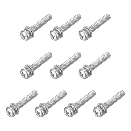 uxcell vis acier inox M5 x 30mm Phillips 304 10 pcs