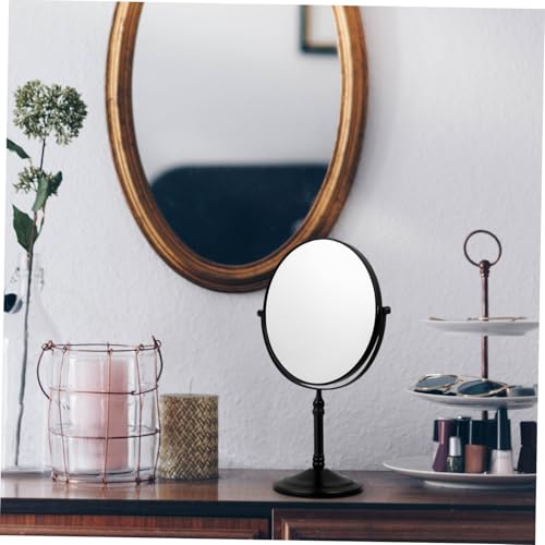 Miroir de maquillage grossissant 3x double face 8 pouces argenté avec pied de table - 6