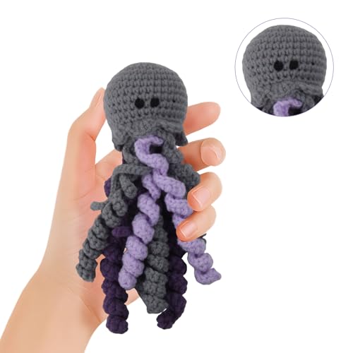 Image of Handmade Crochet Octopus for NICU Baby & Preemies, Gifts for Baby (Gray) | Preemie Gifts, Scent Bonding Keepsake for Baby, NICU Separation Gift, Soft Comfort Gift for Newborn, NICU Baby Essentials