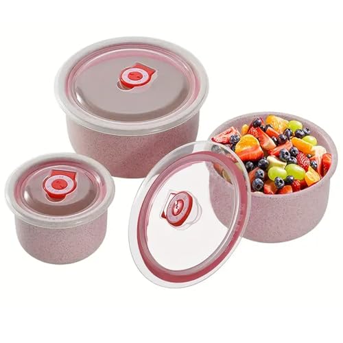SNZ 3 Piece Envases de Plastico con Tapa, Tupper Plastico, Meal Prep Containers, Organizador Nevera para Comida Hermetico, Apto para Lavavajillas, Congelador, Microondas, Sin BPA