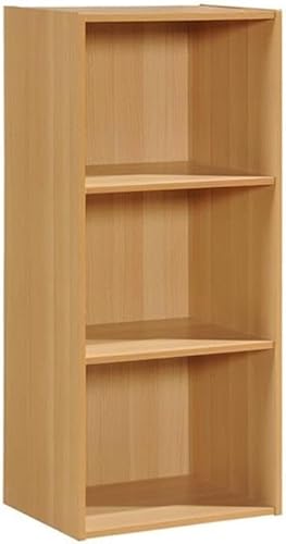 Miniatura 6 de Pemberly Row Estantería de madera con tres estantes en acabado caoba