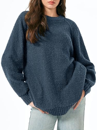 Image of Saodimallsu Womens Oversized Sweater Fuzzy Long Sleeve Casual Tunic Sweater