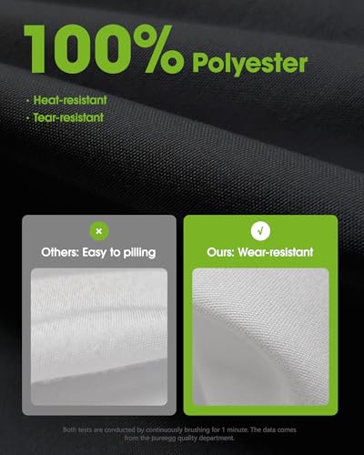 Image of Pureegg Polyester Tablecloth 54 inch x 54 inch Reusable & Washable 1 Pack Black | Durable, SquareTable Cloth , for Outdoor Party, Picnic, Wedding, Banquet, Birthday