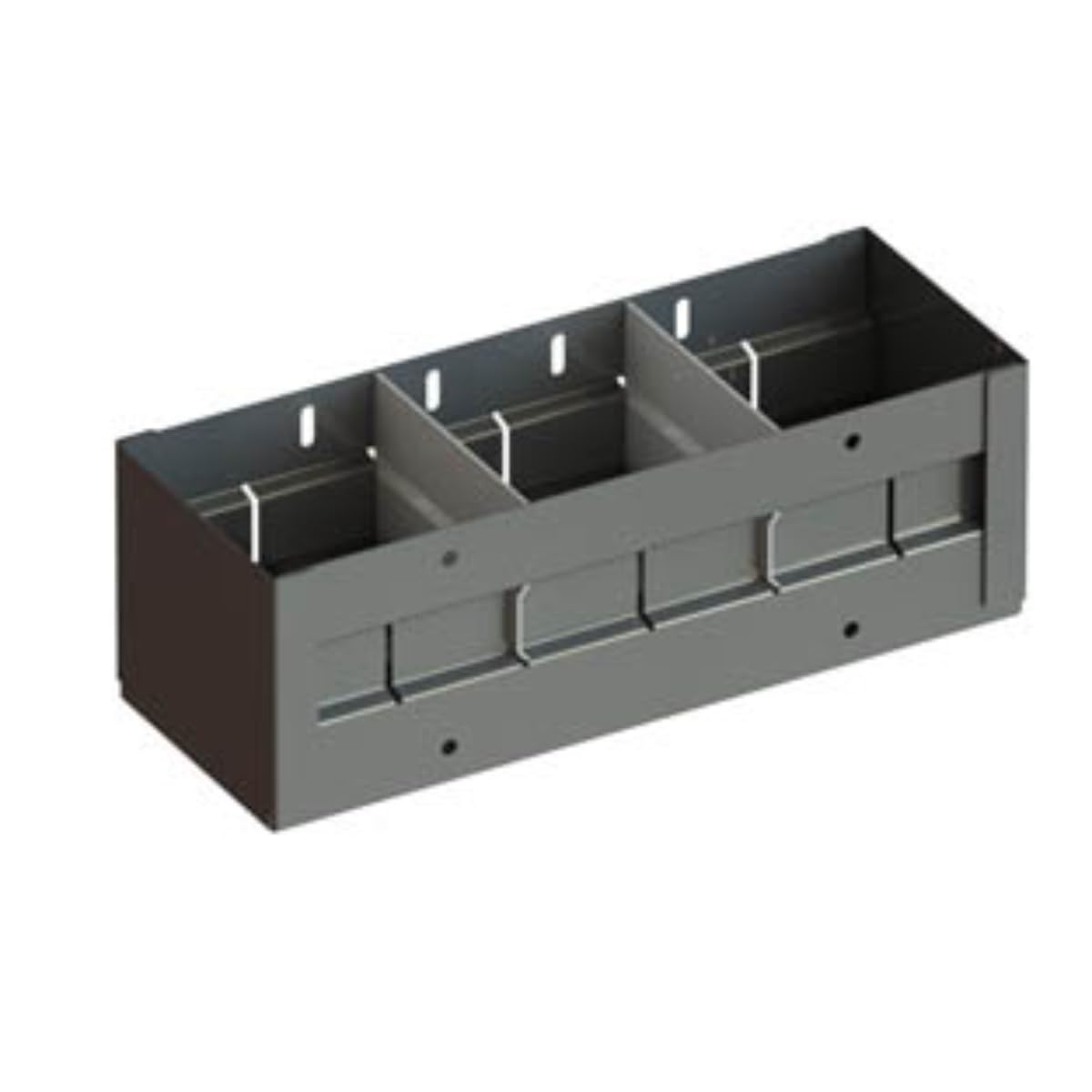 Adrian Steel 66206, Solvent Tray,Divided, 14w x 4.75h x 5.21d, Gray