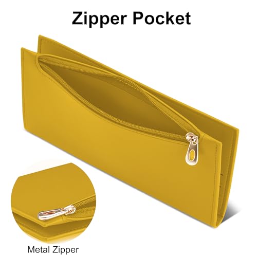 Image of Tipmile Slim Wallet for Women, RFID Blocking Credit Card Holder | Thin Compact Bifold Wallet with Zipper, Ladies Gift