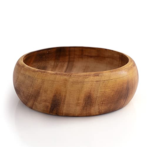 Beautiful Handmade 6x2 cms; Decorative Mango Wood Snack Serving Bowl For Dry Fruits Chips Coffee Table Countertop Display Key Bowl Tableware Kitchen Living Room Home Decor Accents Dinnerware (Antique)