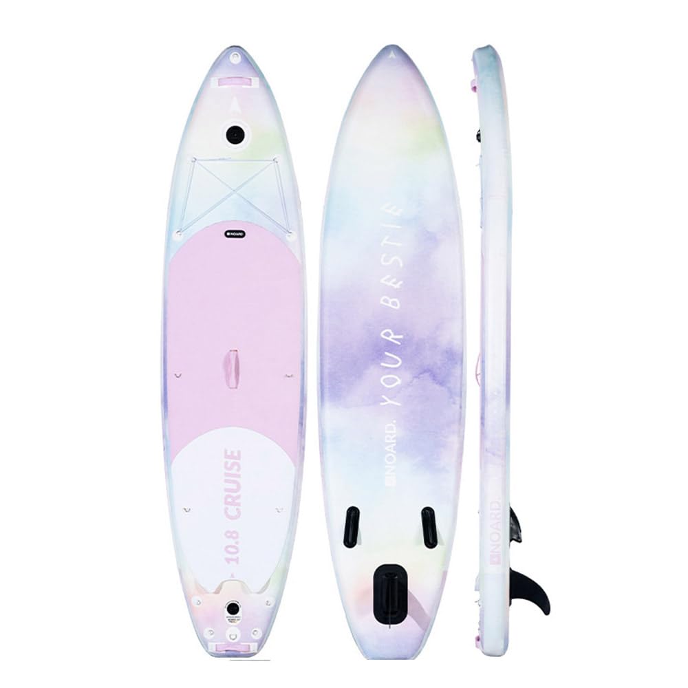 Aufblasbare SUP Board Set, Stand Up Paddling Board für Anfängerinnen und Fortgeschrittene, 325x82x15cm, 150kg belastbar, Inkl. Rucksack, Handpumpe, Paddel, Für Erwachsene und Kinder