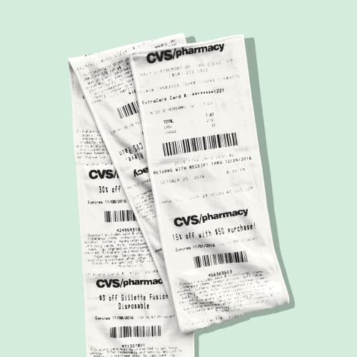 Cvs Receipt Scarf, Double Sided, Hilarious 100% Fleece Scarf. Looks Like A Real Cvs Receipt #TOP1