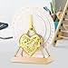 Generic Perpetual Calendar Metal Table Centerpieces Disc Calendar,Decoration,Rotatable,for Desk Office Room Decoration, White Gold