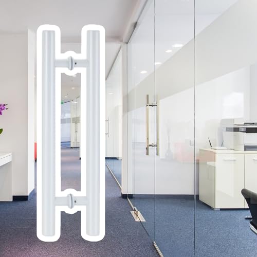 Poignées de porte coulissante en verre blanche 100 cm poignée douche double