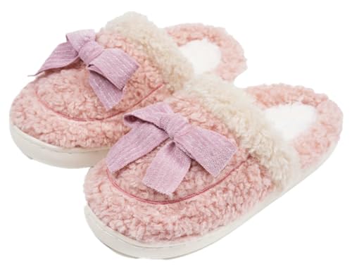 Niction Bow Slippers for Women Soft Indoor and Outdoor Ladies Slippers Comfortable Memory Foam House Shoes Slip on fluffy Slippers