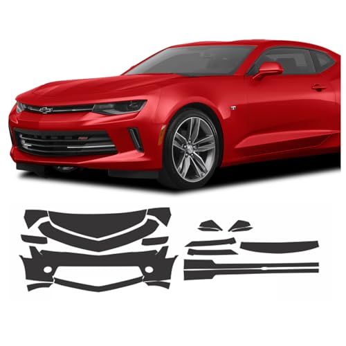 BENINI DESIGN STUDIO Front End Bumper Headlights Paint Protection Film PPF Clear Bra Kit Compatible with 2014-2018 Chevrolet Chevy Camaro LS RS LT and SS - Made in The USA (LT, LS or RS)