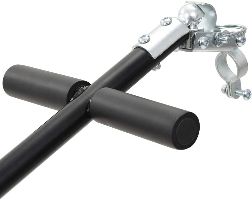 FAXIOAWA Rimorchio da carico per Bici, carro a Mano Nera, Struttura in Acciaio Pesante per Carrello da Tour, rimorchio per Bicicletta Pieghevole, Accessori per Ciclismo
