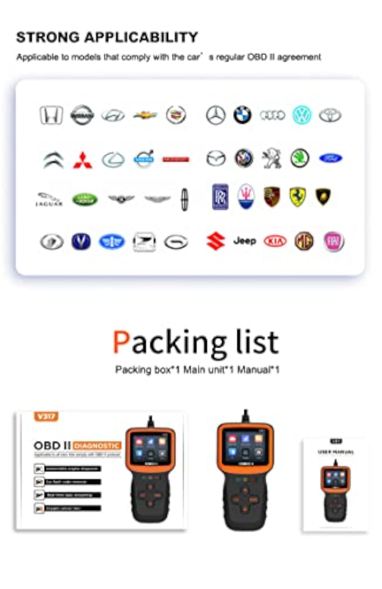 V317 Advanced OBD2 Diagnostic Scanner
