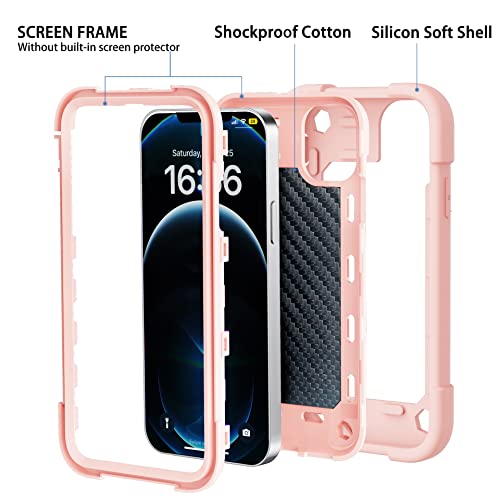 Image of MARKILL Compatible with iPhone Case with Ring Stand, Military Grade Drop Protection Full Body Rugged Heavy Duty Protective Durable Cover iPhone. (Pink, iPhone 12 Pro Max 6.7 inch)