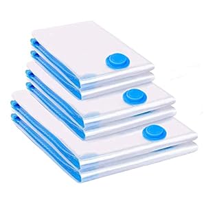 BoxLegend Vakuumbeutel 6 Stück 2 Groß 100x80cm + 2 Mittel 80x60cm + 2 Kleine 60x40cm Aufbewahrungsbeutel Reise Vakuum…