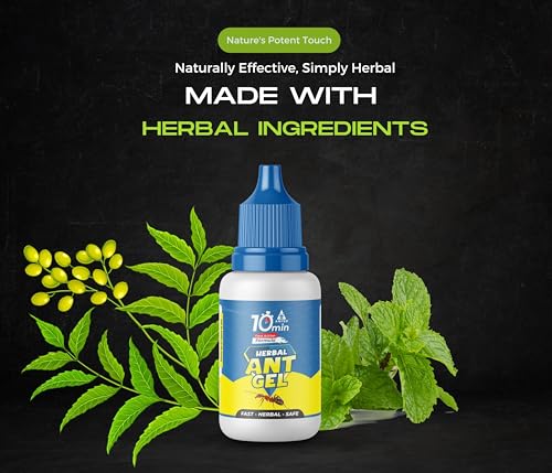 Amish Herbal Ant Gel Pack of 4 | 10 Min Max Bait Formula | Powerful Organic Repellent & Cleaner | Removes Red, Rekha, Laxman, Antox Pests | Natural Dawa Protector for Home & Kitchen