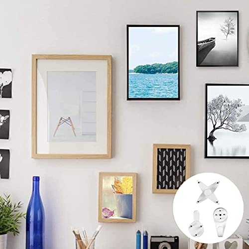 Image of 30Pcs Hardwall Hangers for Hardware Picture Hanger Invisible Nail Hangers No Damage Wall Hangers for Photo Frame Art Painting Non-Trace Drywall Stucco Concrete Hooks 1.97 inch x 0.83 inch (LxW)