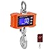 KKTECT 1T Hängewaage Wiederaufladbare superklare Digitale Kranwaage mit Fernbedienung 1000kg hochpräzise elektronische Hängewaage Industrielle schwere elektronische Hakenwaage