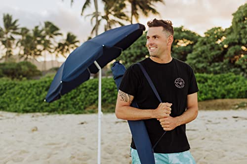 PICNIC TIME 5.5 Ft Portable Beach Umbrella, Lightweight UV Protection Sunshade with Tilt Pole & Carry Bag, Outdoor Canopy Umbrella for Beach, Sand, Pool, Patio, Camping, Travel, or Backyard Shade, (Navy Blue) - Image 6