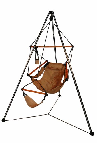 Hammaka Tripod Stand And Hammaka Chair Combo - Wooden Dowels, Tan
