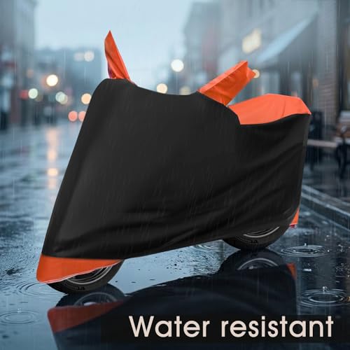 Image of Auto Hub Water Resistant Bike Body Cover for KTM Duke 125 - Black /Orange