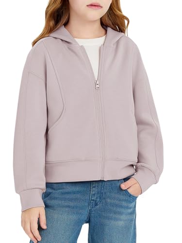 Sweat à capuche zippé filles 7-14 ans veste légère coton