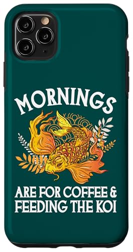 朝はコーヒーと鯉の餌やりに スマホケース iPhone 11 Pro Max 用