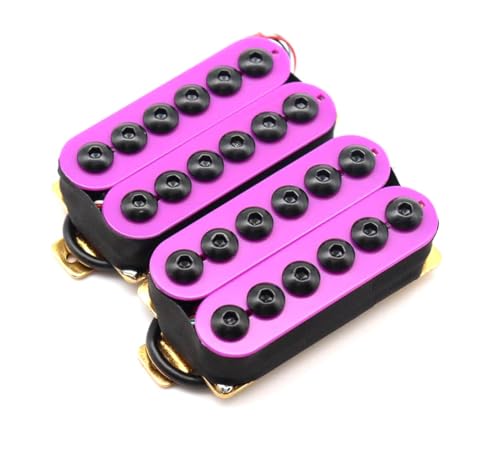 SHENGSUI Adjustable Metal Double Coil Electric Guitar Pickups Humbucker Punk Neck/Bridge Pickup with Electric Guitar Pickup Purple