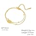 Tennis Racket Bracelet for Women Men Dainty Adjustable Racket Charm Layering Sport Bangle Bracelet Lover Jewelry Tennis Gifts for Women Men Players (Gold Layered Bracelet)