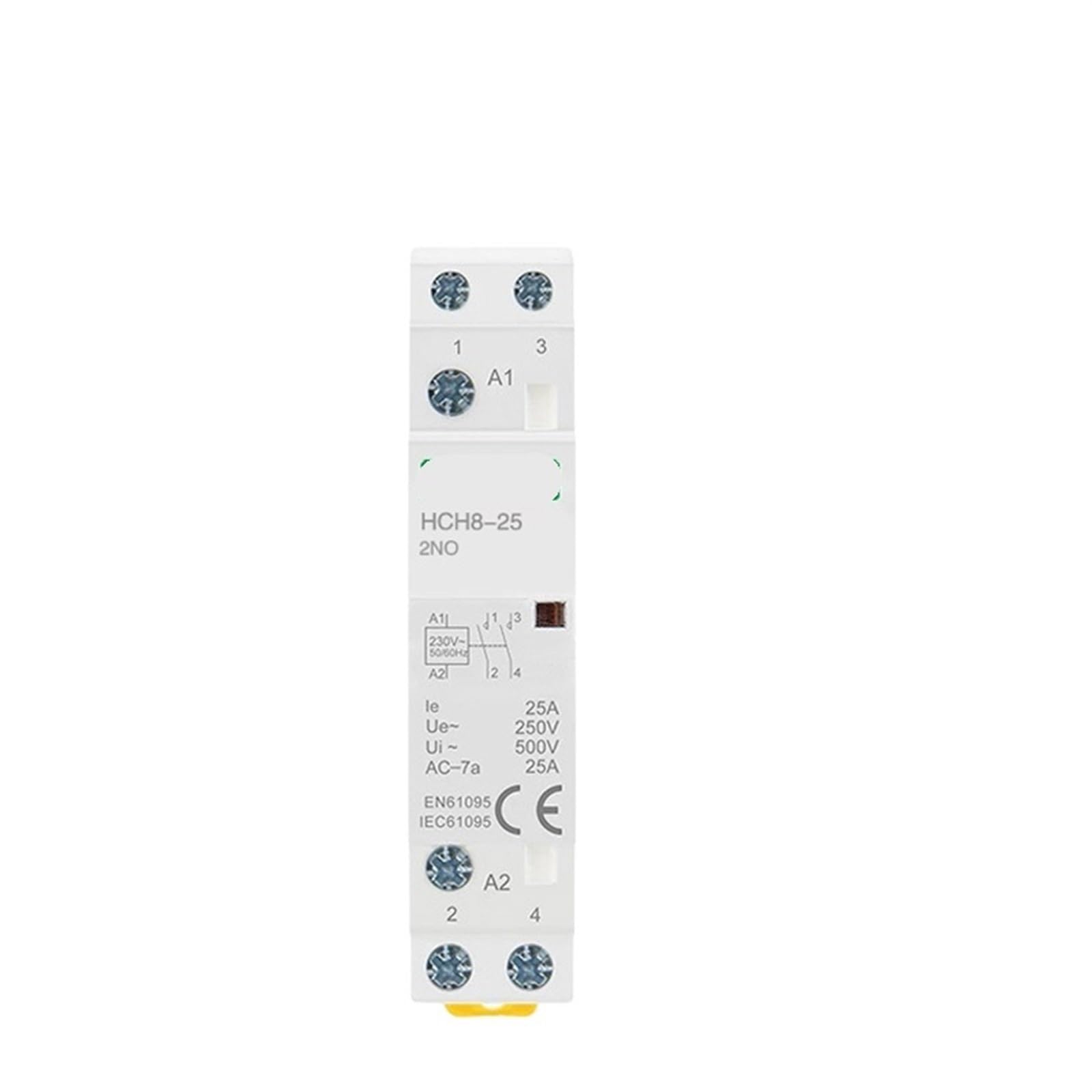 Controlador de interruptor de contactor modular HCH8-25, 2P, 2NO, 220 V, contactor doméstico automático, 1 unidad(2P 25A 2NO 230V)