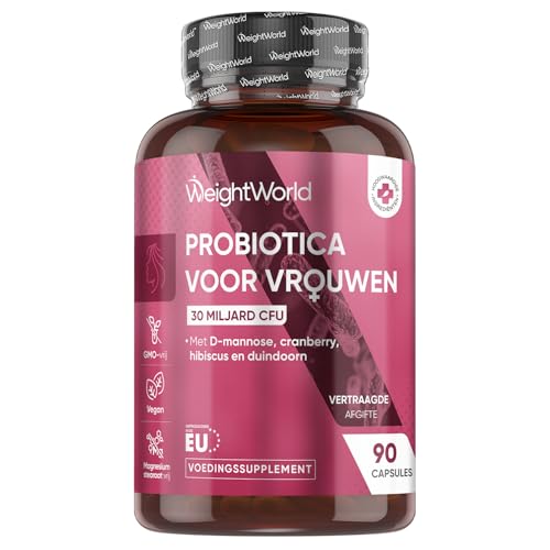 Probiotica Complex voor Vrouwen - 30 miljard CFU - Met D-mannose, cranberry, hibiscus en duindoorn - 5 verschillende bacteriestammen - Vegan - Gemaakt in de Europese Unie - Van WeightWorld