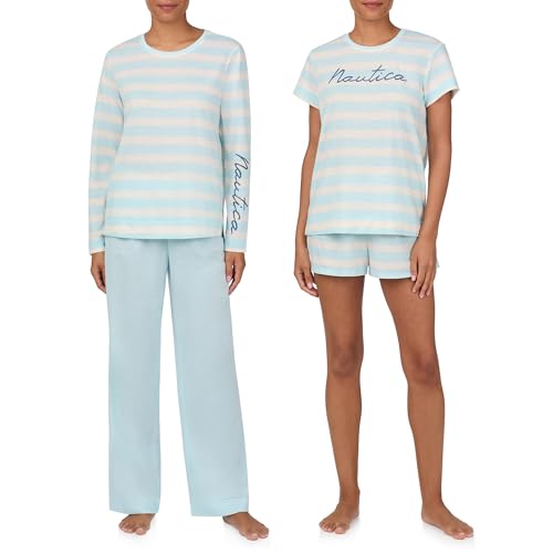 Image of Nautica Matching 2 & 4 Piece Pajamas for Women Set - Mix & Match Options