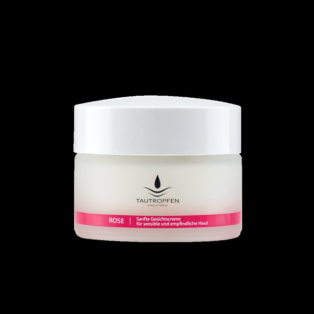 Tautropfen Rose, Sanfte Gesichtscreme für sensible und empfindliche Haut (2 x 50 ml)