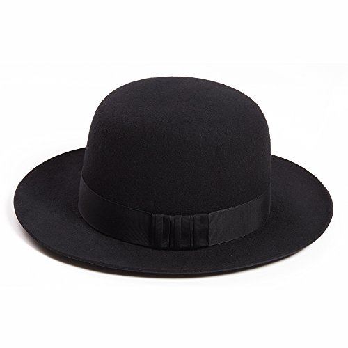 DASMARCA Mens Knightsbridge_SW9 Winter Wool Felt Black Hat -L