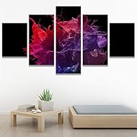 SIGNWIN 5 Panel Canvas Wall Art Modern Art 3D Abstract Abstract Brushstroke Contemporary Digital for Home Decorations Ready to Hang - 60
