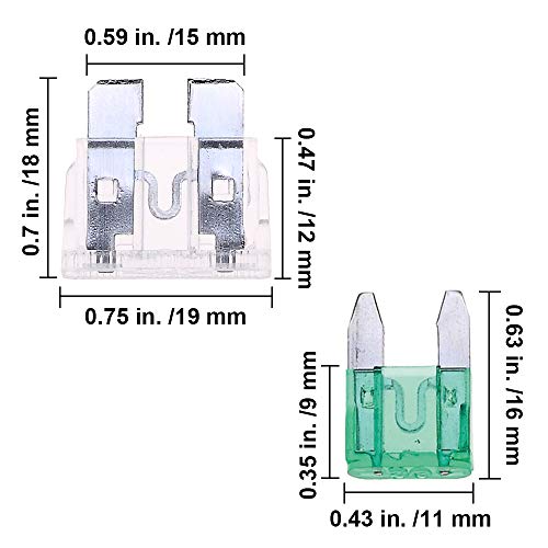 242pcs Assorted Standard & Mini Auto Car Truck Blade Fuses Set- 2A 3A 5A 7.5A 10A 15A 20A 25A 30A 35A 40A-ATC/APR/ATO+ATM Mini Automotive Replacement Fuse Assortment Kit w/A Puller for Boat,RV,SUV - Thumbnail 5
