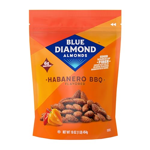 Blue Diamond Almonds Habanero BBQ Flavored Snack Nuts, 16 oz, Pack of 1
