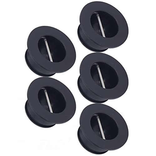 Yuecoom 5pcs Industrial Surf Leash Plug, 30x12.5mm/1.18x0.5inch Surfboard Longboard Leash Plug Boat Plug Plastic Round Board Cup Plug