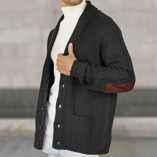 Jersey hombre cardigan con botones y bolsillos de corte ajustado 2