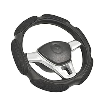 YAGVIZ Steering Wheel Cover Winter Comfortable Grip Anti-Slip for All Car Use,Protector for car, Leather Automotive Car Steering Wheel Cover (Faux Leather)