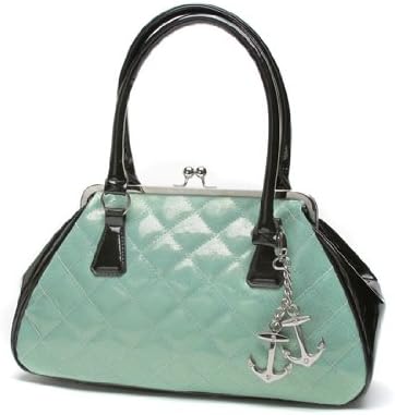 Lux de Ville Bon Voyage Kiss Lock Purse with Diamond Stitching