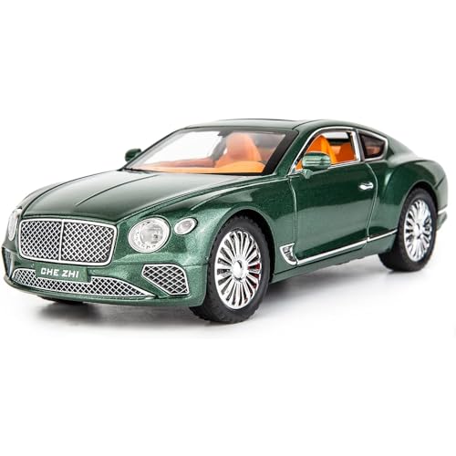 Image of 124 Bentl Continental Diecast Metal Car Diecast Toy Car for Kids Light Sound Pullback Openable Door